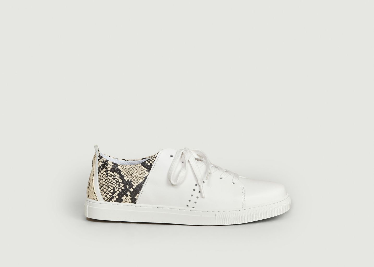 Sneakers En Cuir Effet Python Renée - M. Moustache
