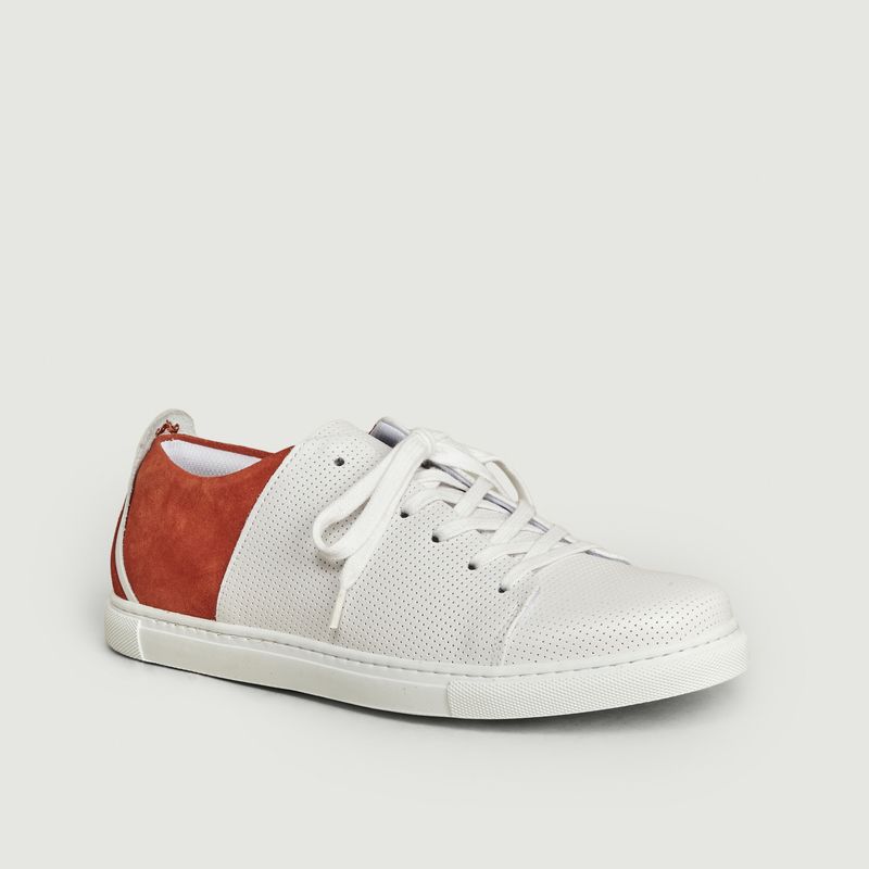 René perforated leather sneakers - M.Moustache