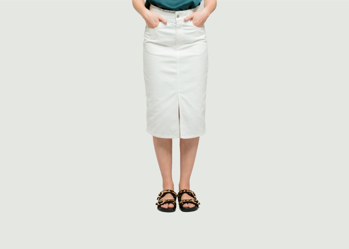 Midijean mid-length jean skirt summer 24 - Maevy