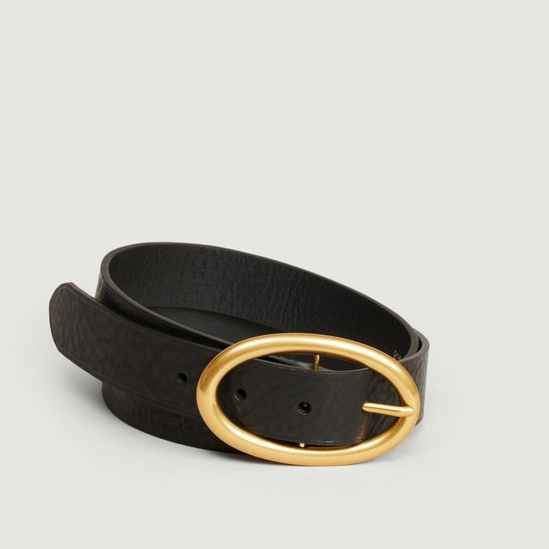 Textured leather belt - Maison Boinet