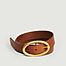 Leather belt with oval buckle - Maison Boinet