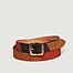 Nubuck and nappa leather belt 25 mm - Maison Boinet