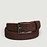 Nubuck leather belt 35 mm - Maison Boinet