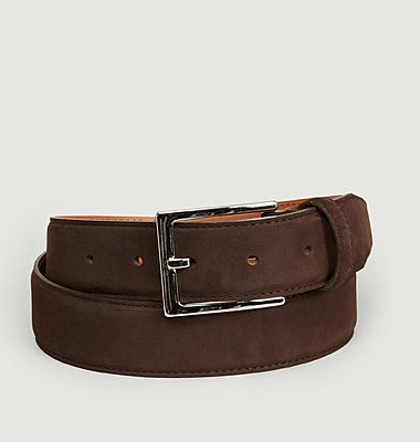 Nubuck leather belt 35 mm