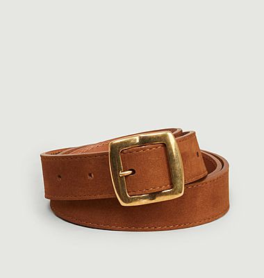 Nubuck leather belt 25 mm