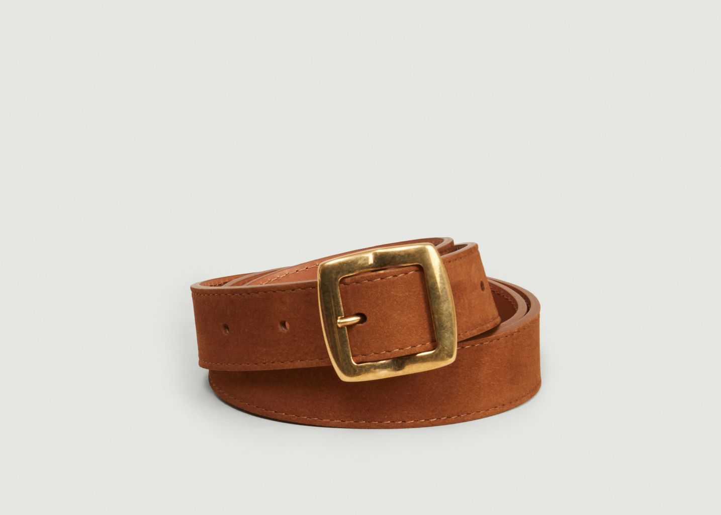 Nubuck leather belt 25 mm - Maison Boinet