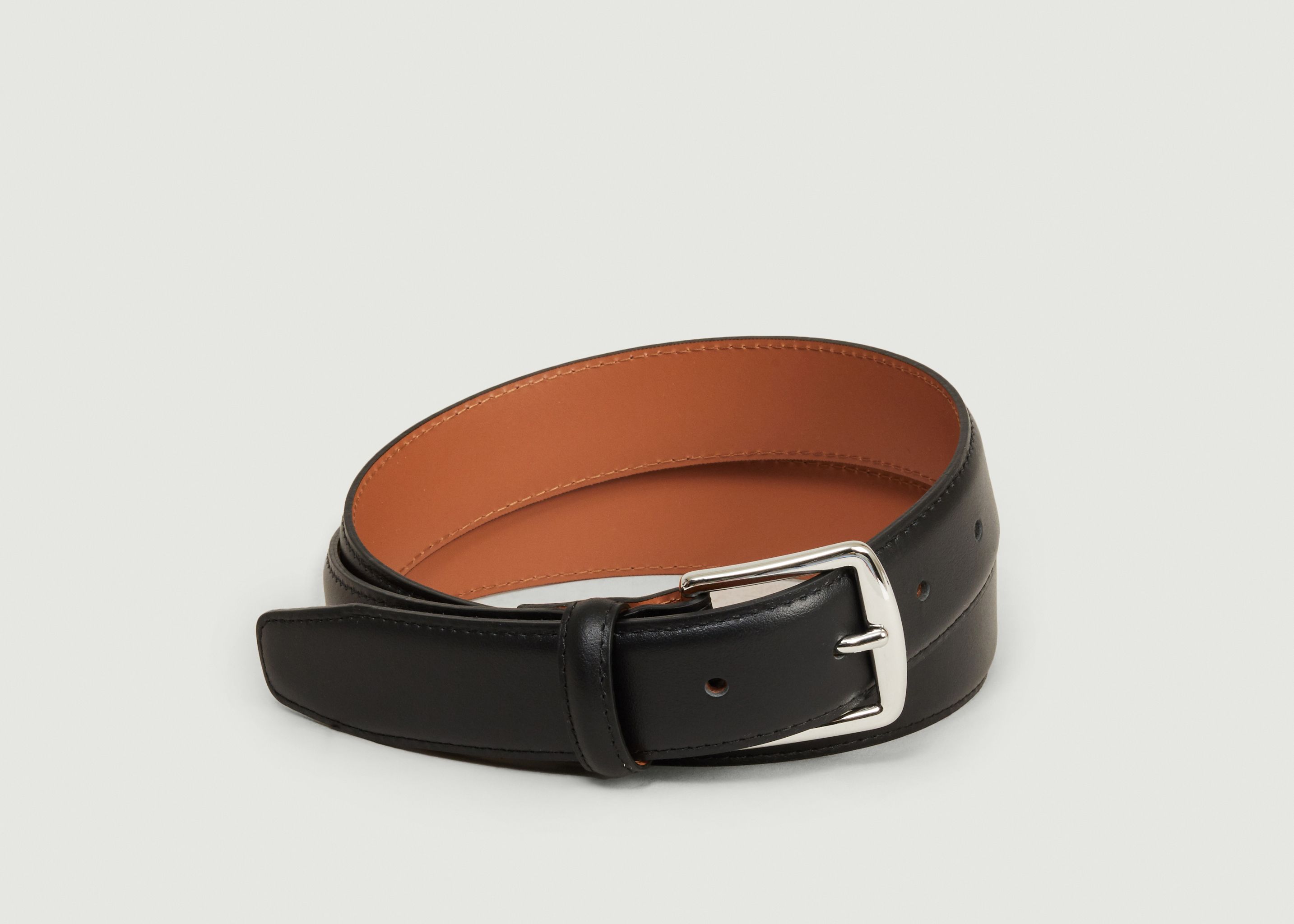Nappa leather belt 30 mm Black Maison 