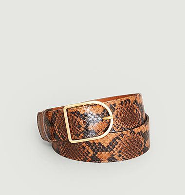 Ceinture en cuir effet python