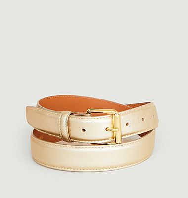 Light Gold Leather Belt