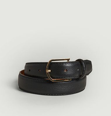 Cowhide leather grained belt