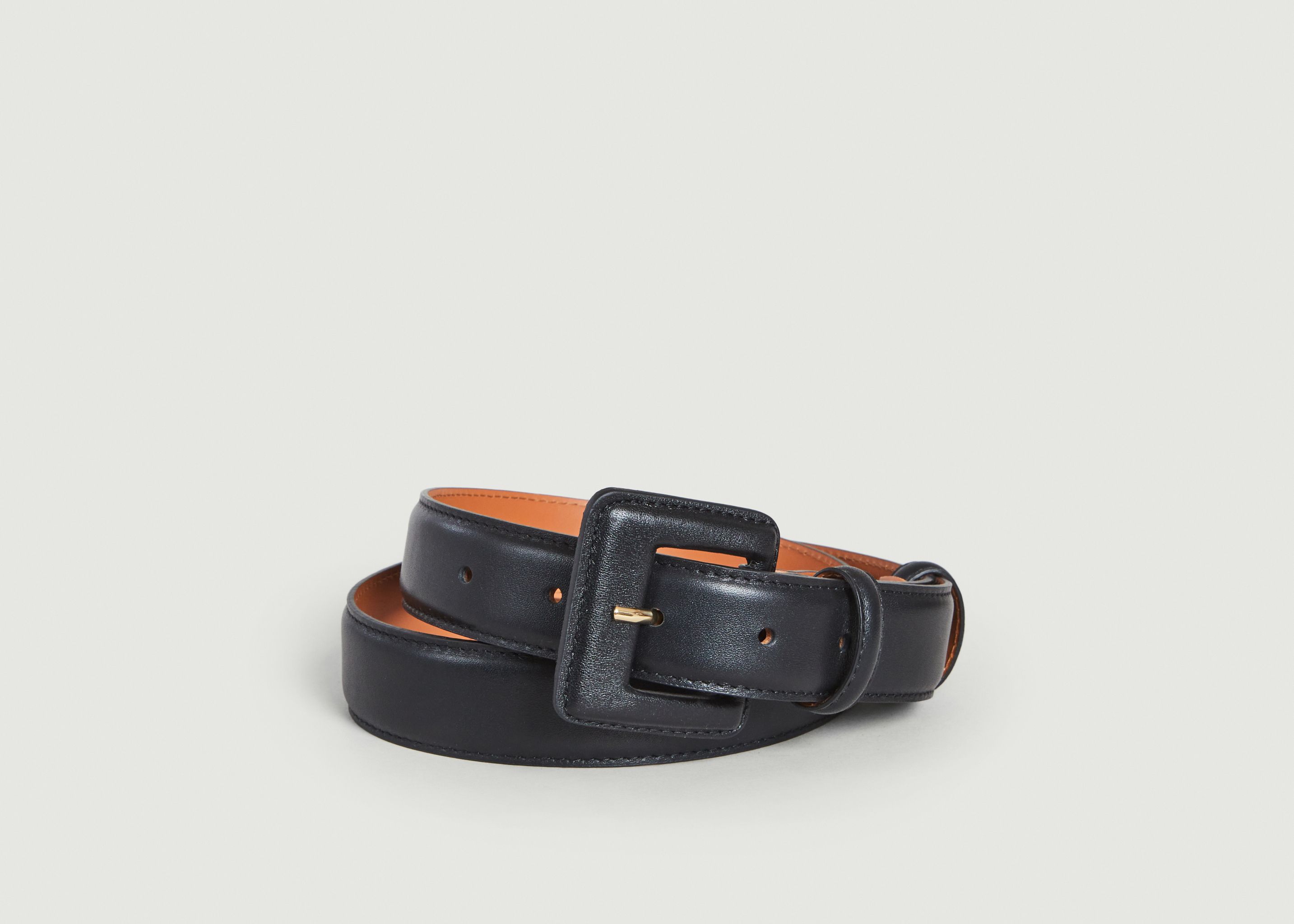 Leather belt in smooth cowhide - Maison Boinet