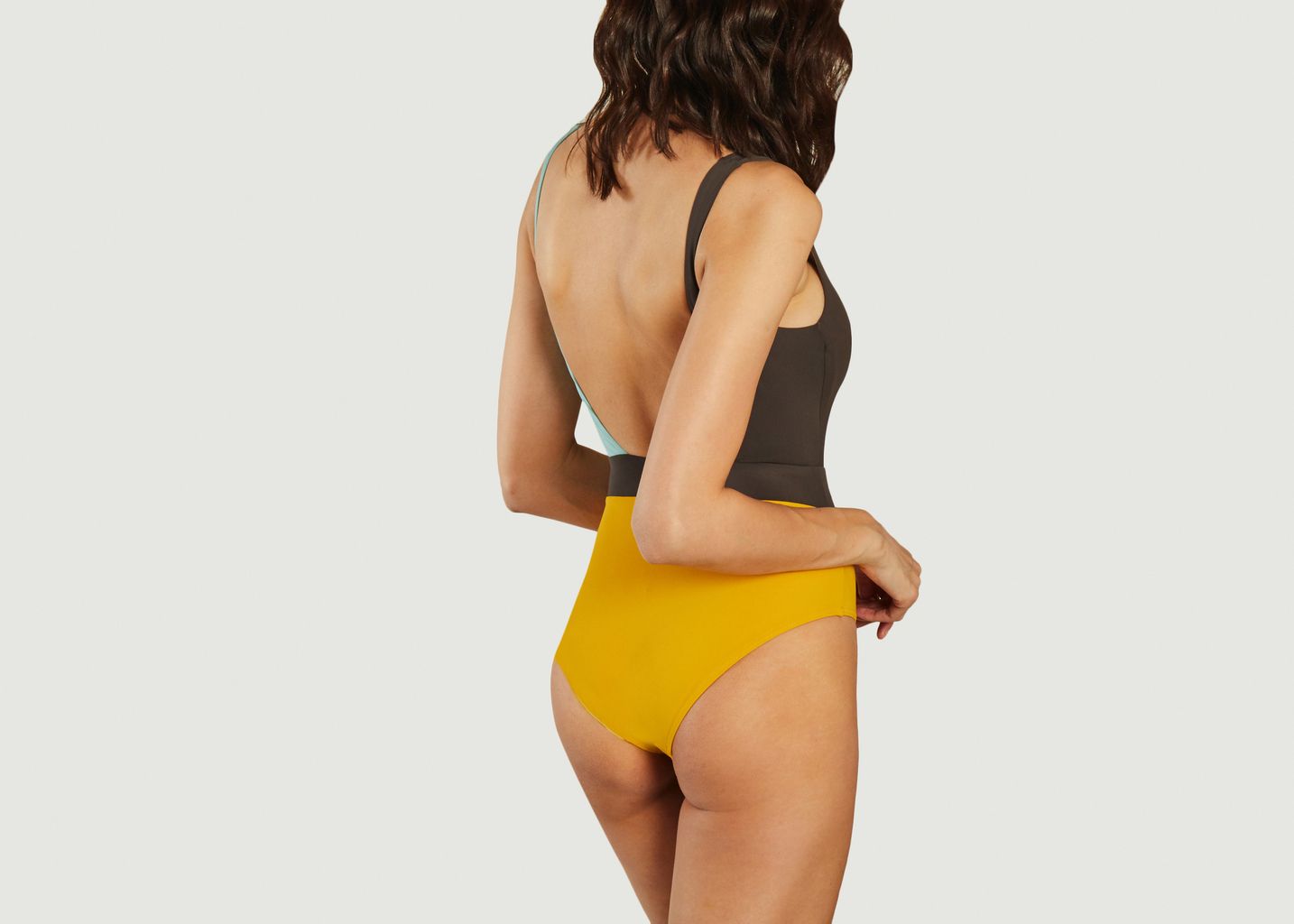 1-piece V-neck Colorblock swimsuit - Maison Lejaby