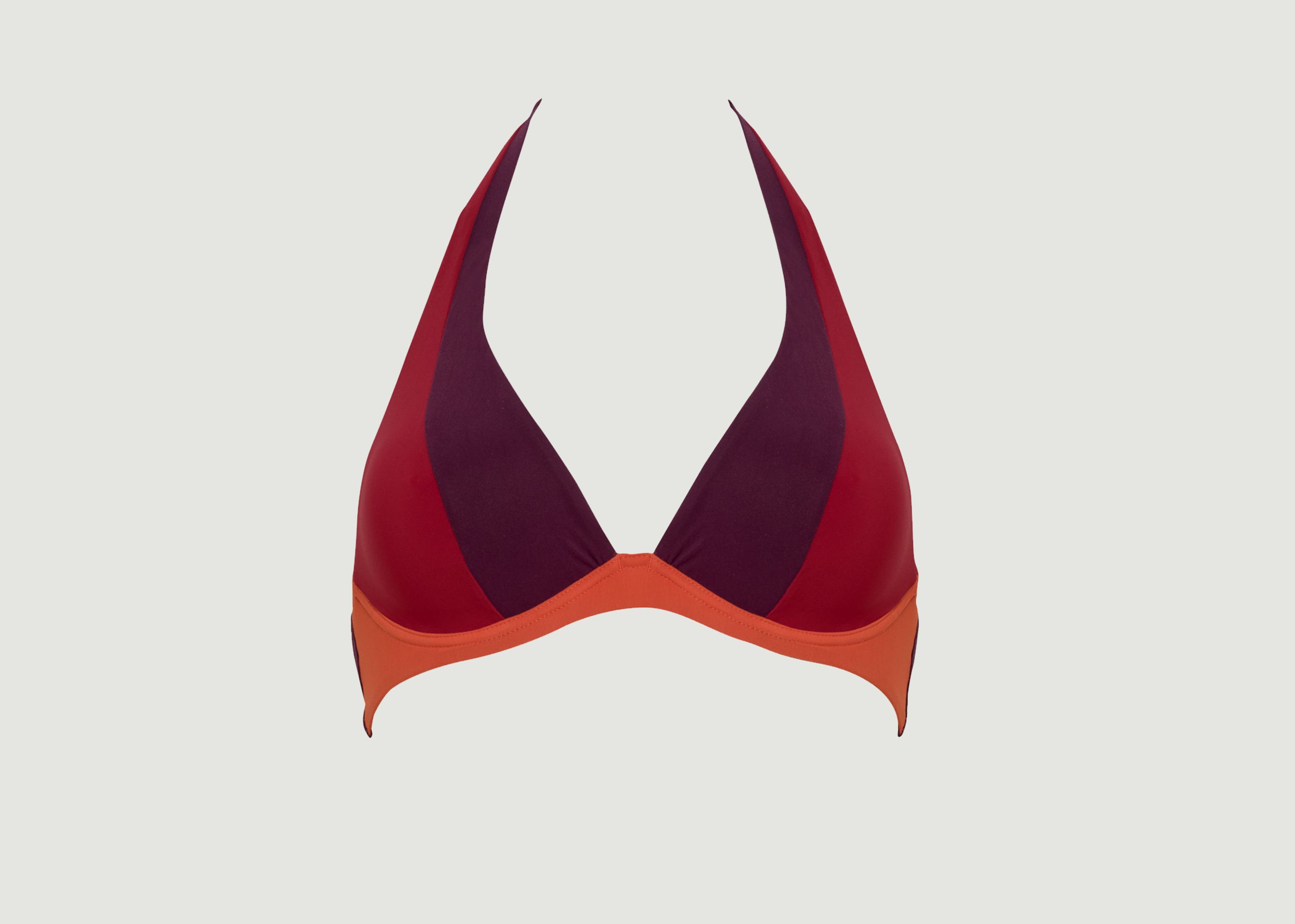 Colorblock underwire triangle swimsuit top - Maison Lejaby