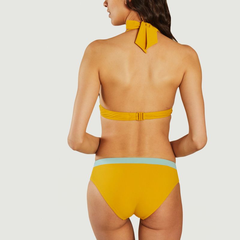 Colorblock underwire triangle swimsuit top - Maison Lejaby