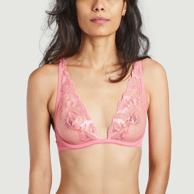 Underwired triangle bra with Sin embroidery - Maison Lejaby