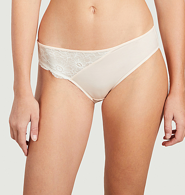 Slip en maille satinée et microfibre douce