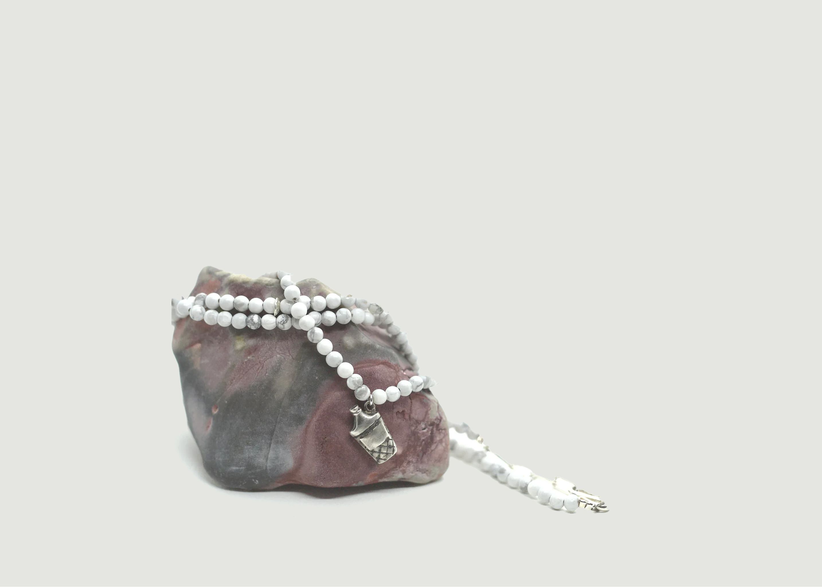 Howlite flask necklace - Maison Vanité
