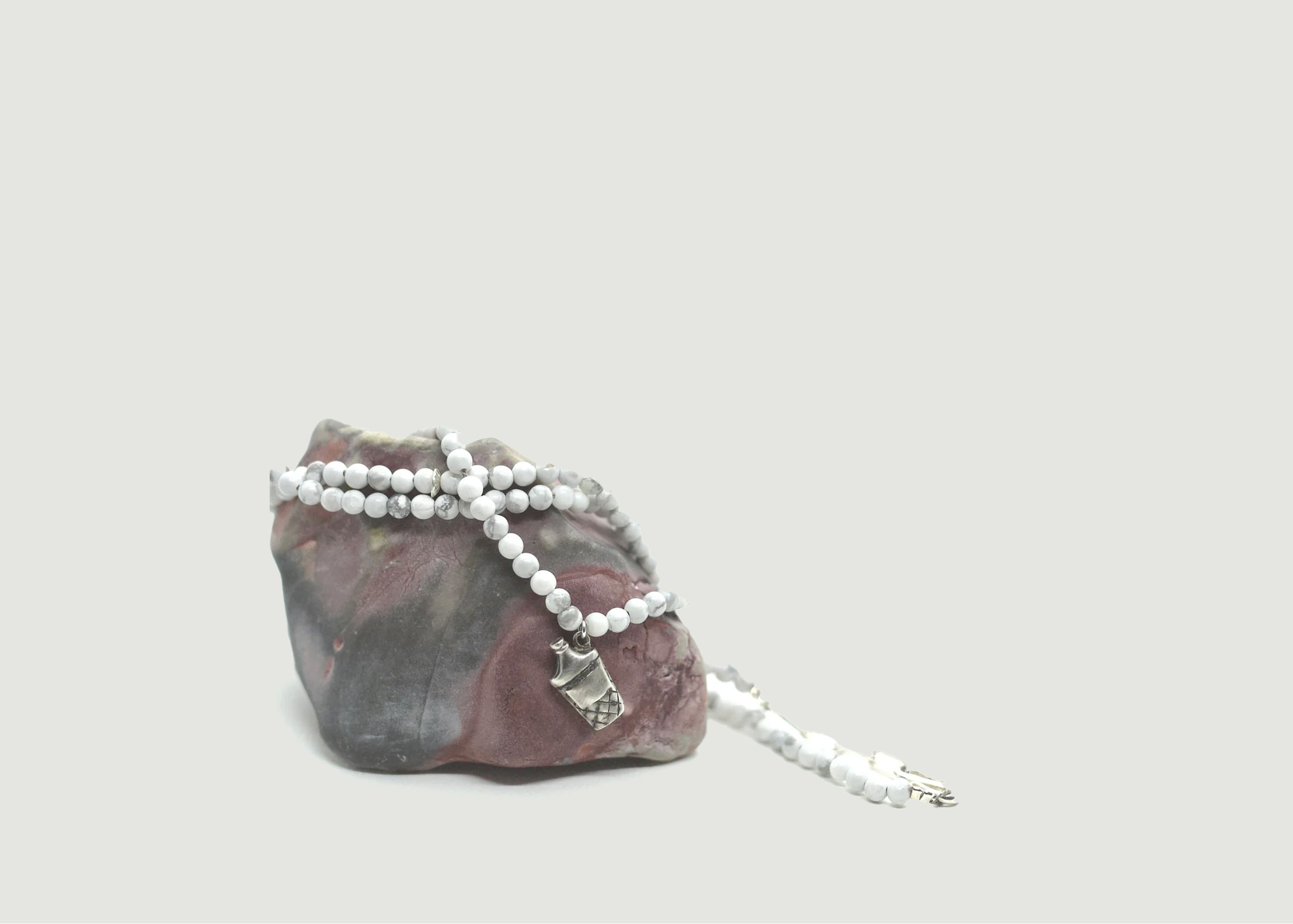 Collier Flasque Howlite - Maison Vanité