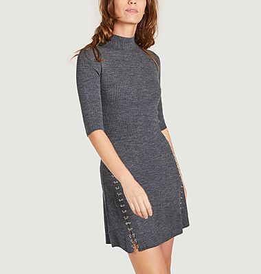Rolea slim fit knit dress with rings