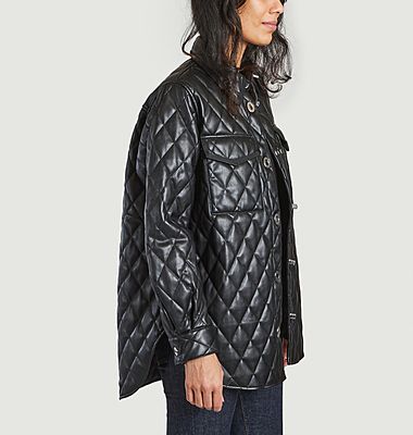 Baneta faux-leather quilted jacket