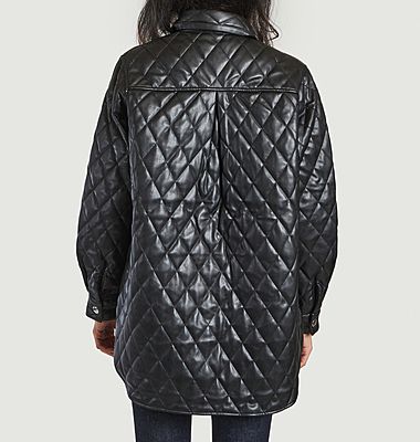 Baneta faux-leather quilted jacket
