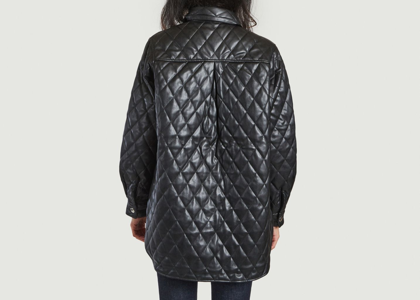 Baneta faux-leather quilted jacket - Maje