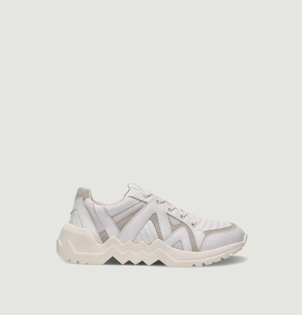 めい Alexander McQueen Oversized Sneakers 'White Silver