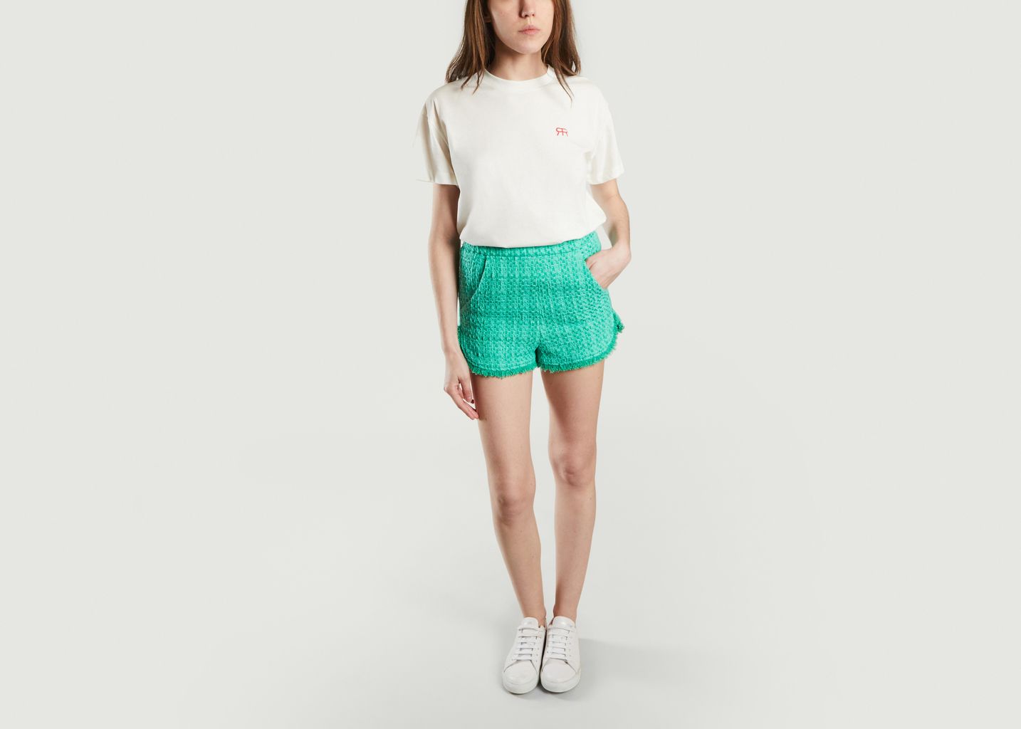 Ivete jacquard mini shorts - Maje