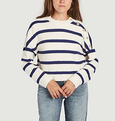 Striped sweater in a sailor style 