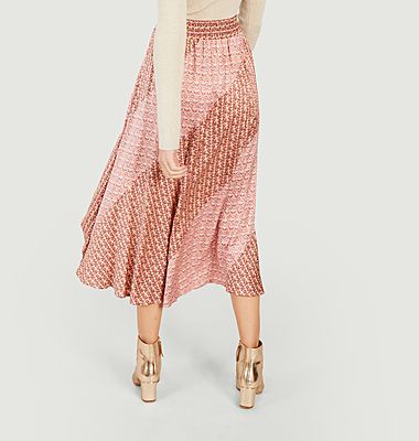 Asymmetrical skirt printed Jivio