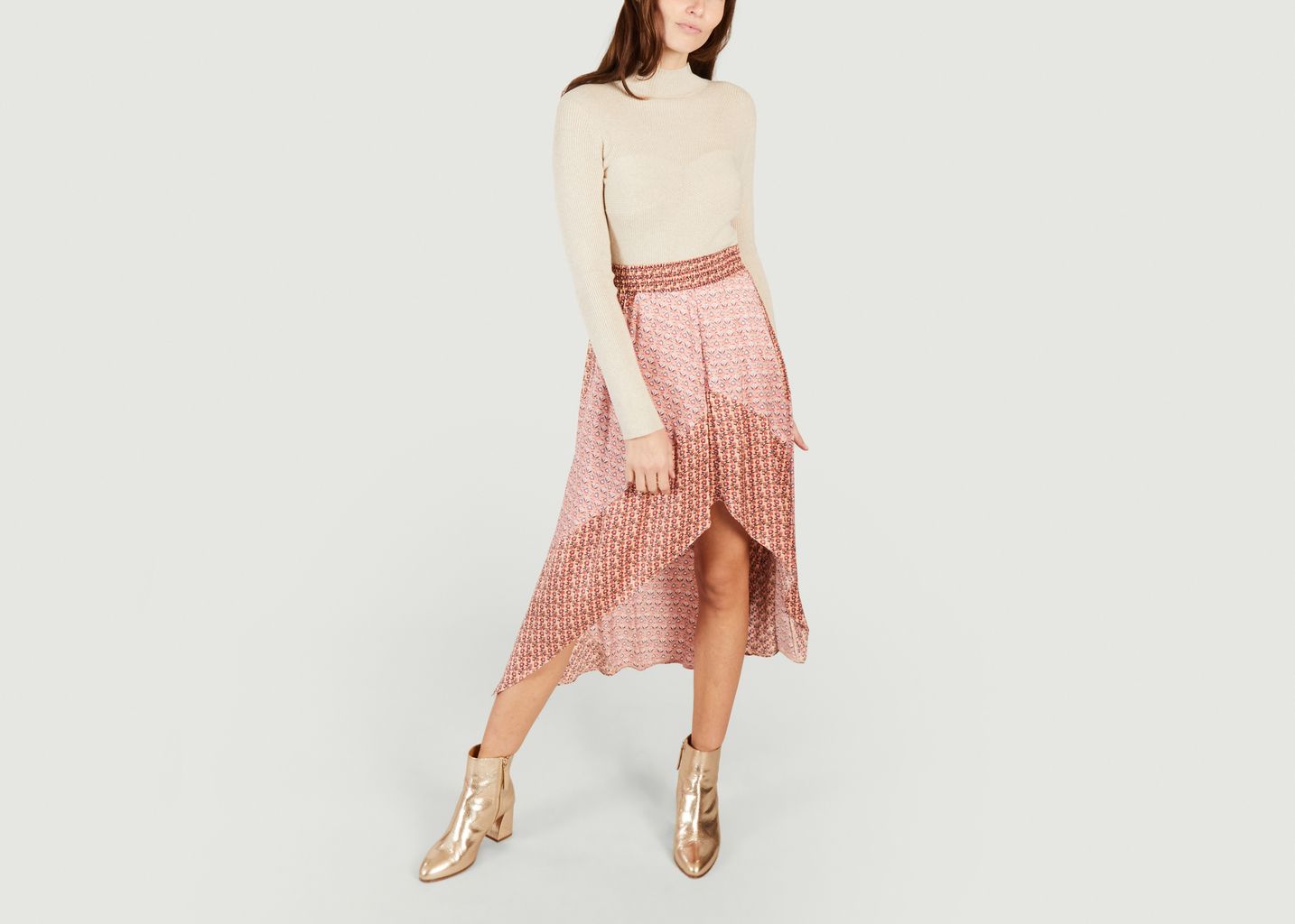 Asymmetrical skirt printed Jivio - Maje