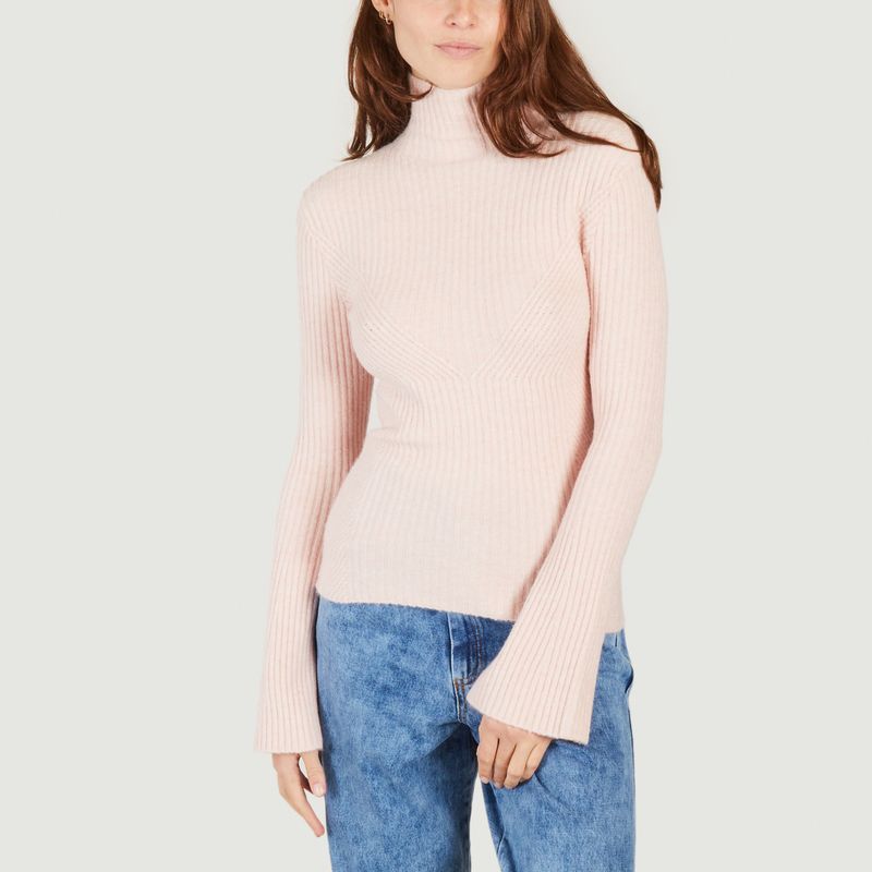 Pull col montant en maille stretch Mandana - Maje
