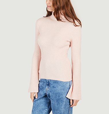 Pull col montant en maille stretch Mandana