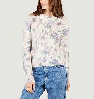 Straight sweater with floral pattern Myflower