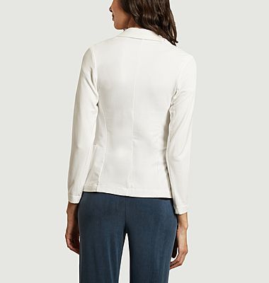 One-button 2 pockets fitted jacket