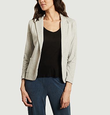 One-button 2 pockets fitted jacket