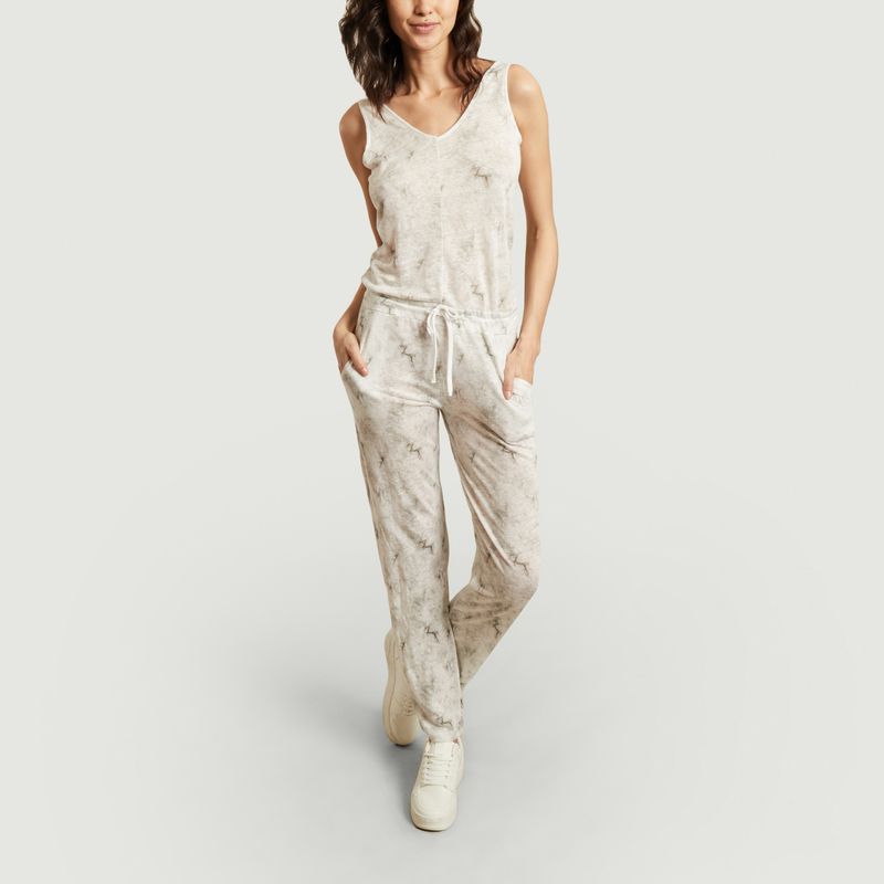 Sale Sleeveless patterned linen 