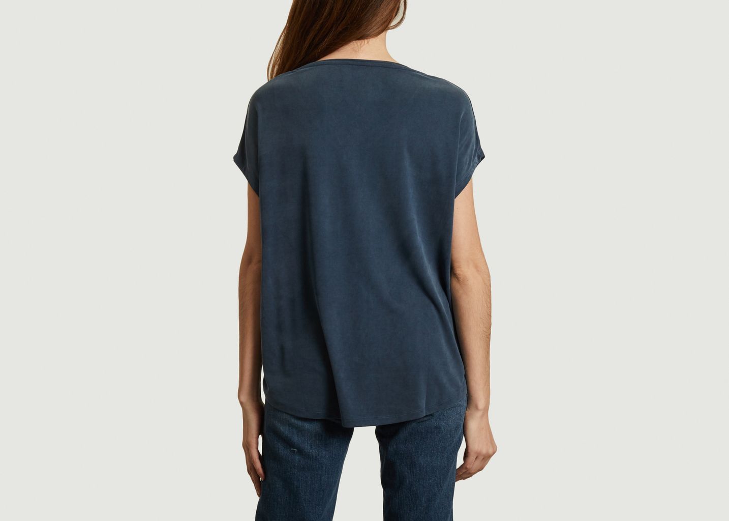 T-shirt boxy col V - Majestic Filatures