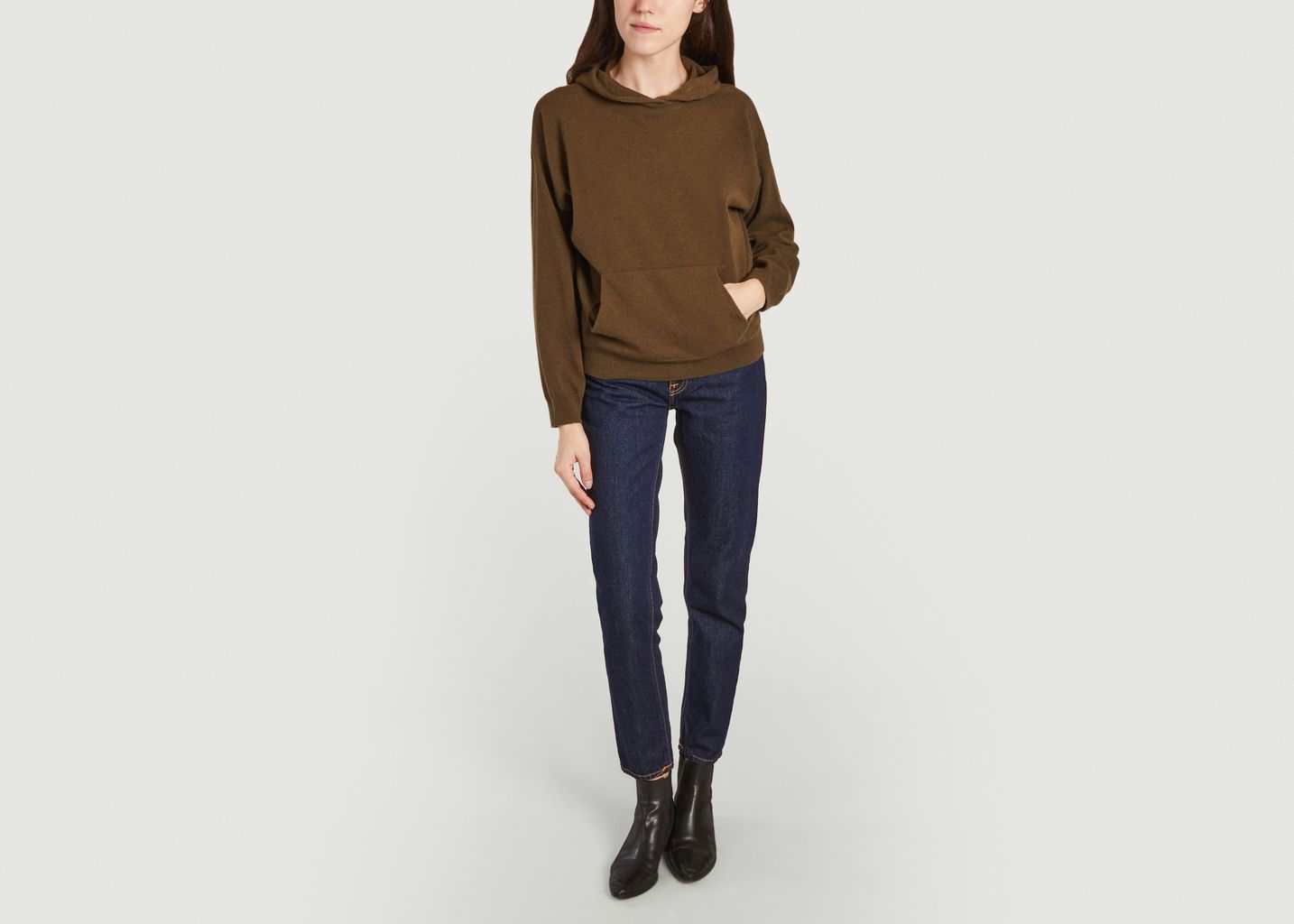Hoodie en maille coupe relax - Majestic Filatures