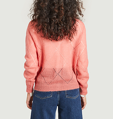 V-neck vest with long sleeves