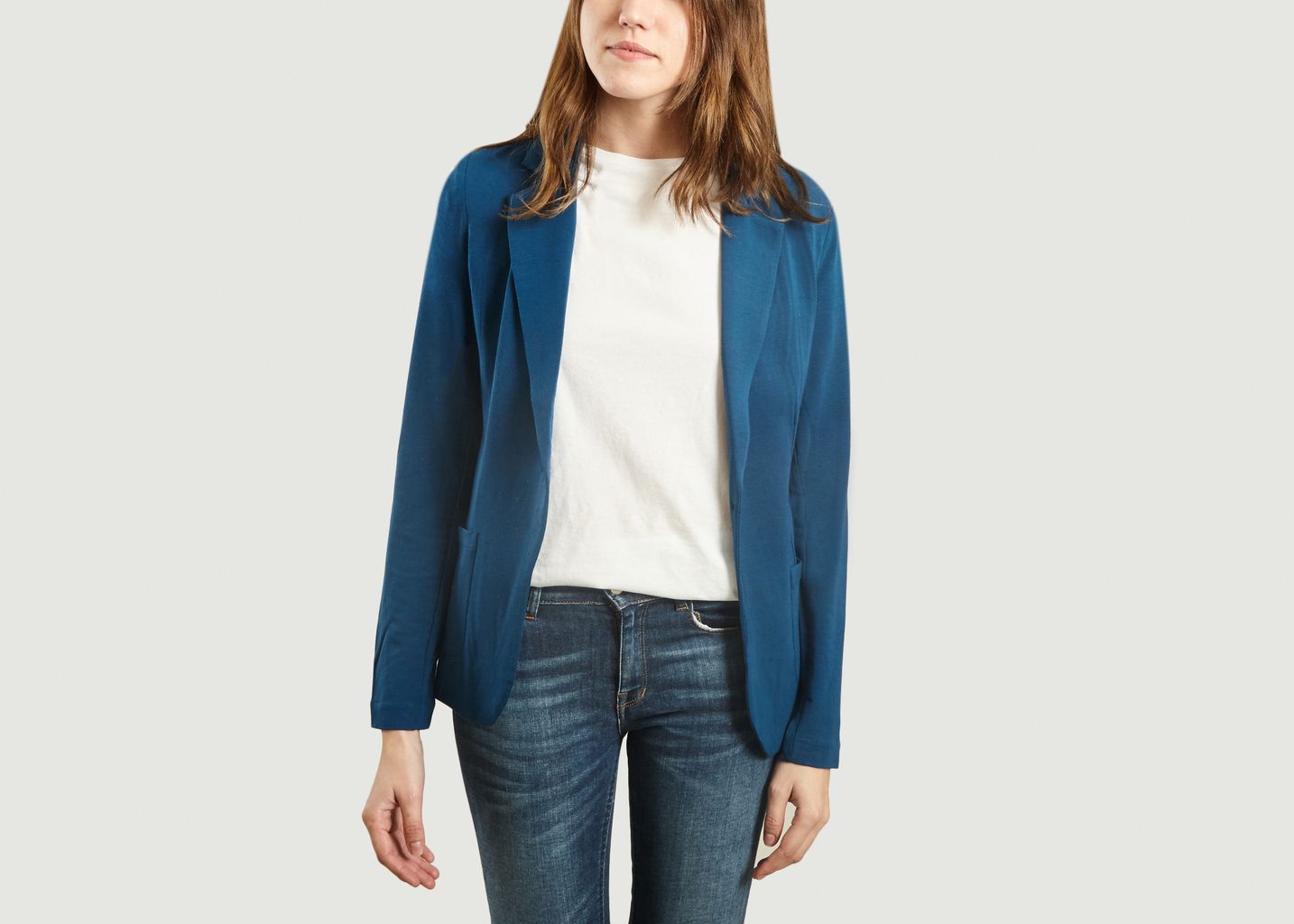 Majestic Filatures Womens Linen Elasthane L//S 1 Button Blazer