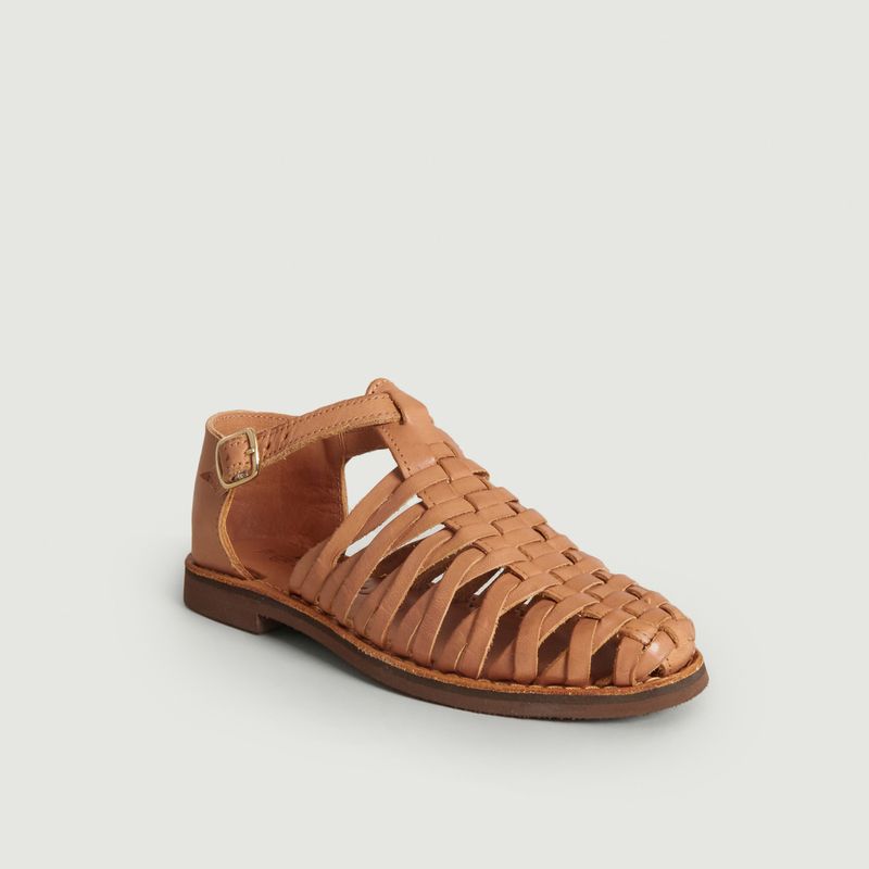 Medusa sandals in cowhide leather - Mapache