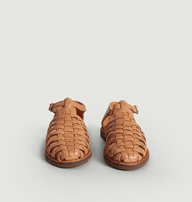 Sandales Medusa en cuir de vachette