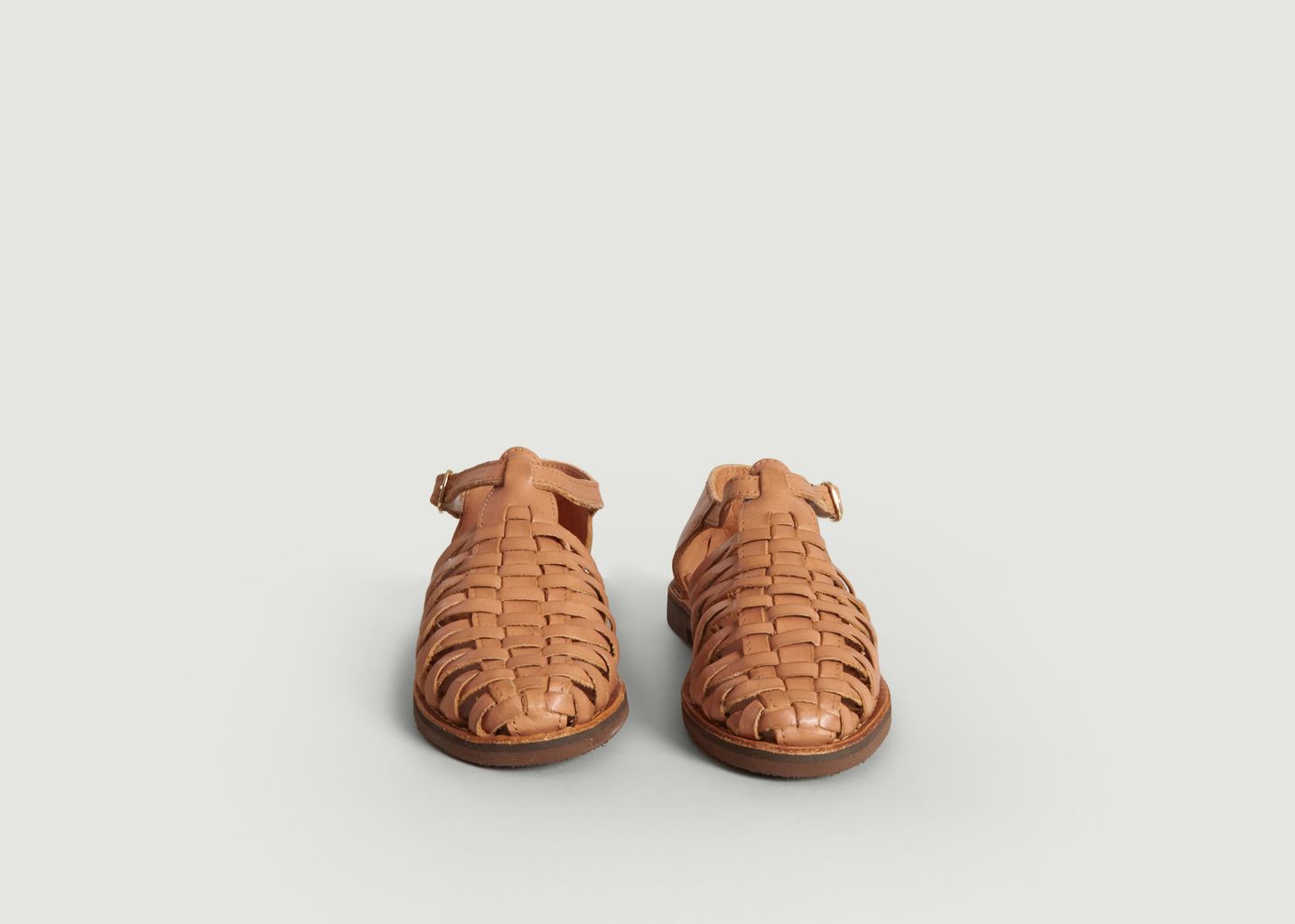 Sandales Medusa en cuir de vachette - Mapache
