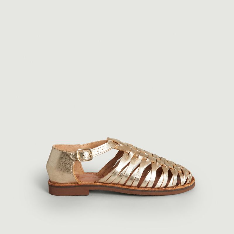 Medusa sandals in cowhide leather - Mapache