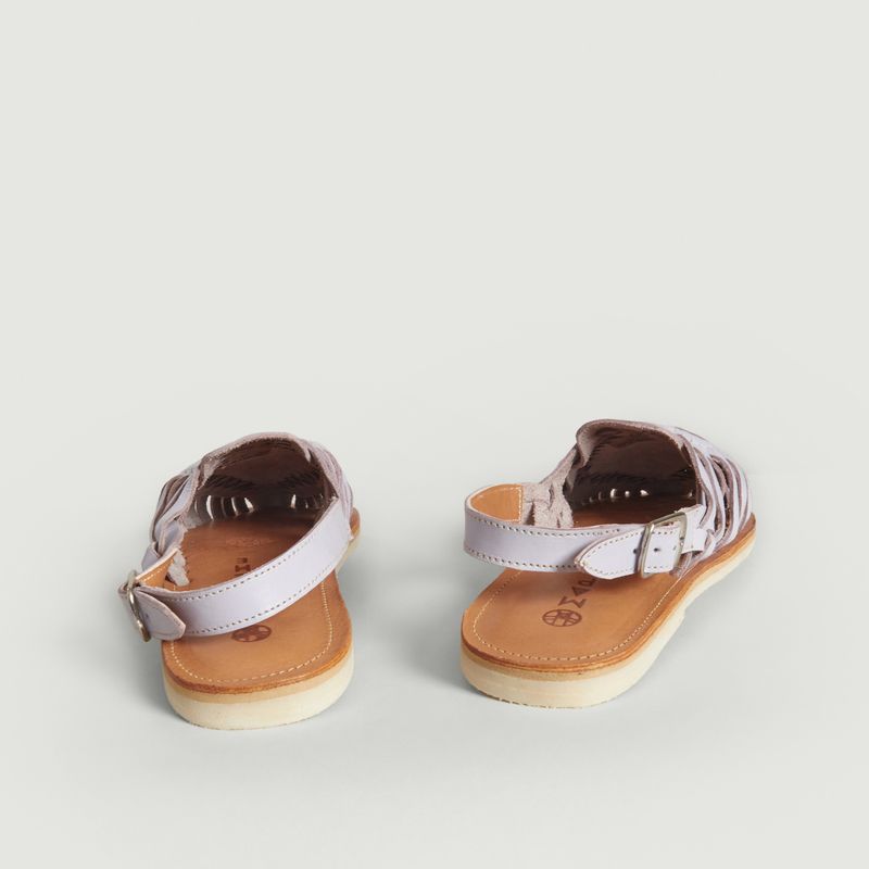 Luisa sandals in cowhide leather - Mapache