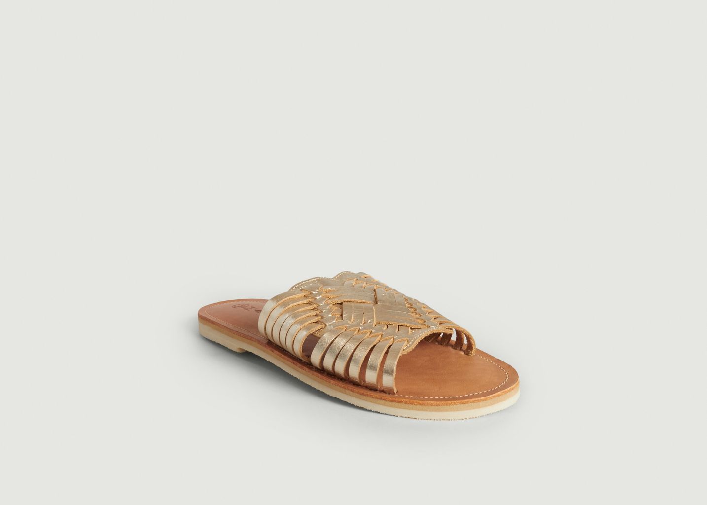 Isla sandals in cowhide leather - Mapache