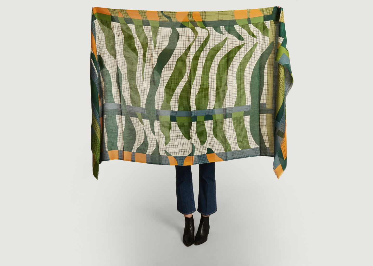 Zebra cotton patterned scarf - Mapoésie