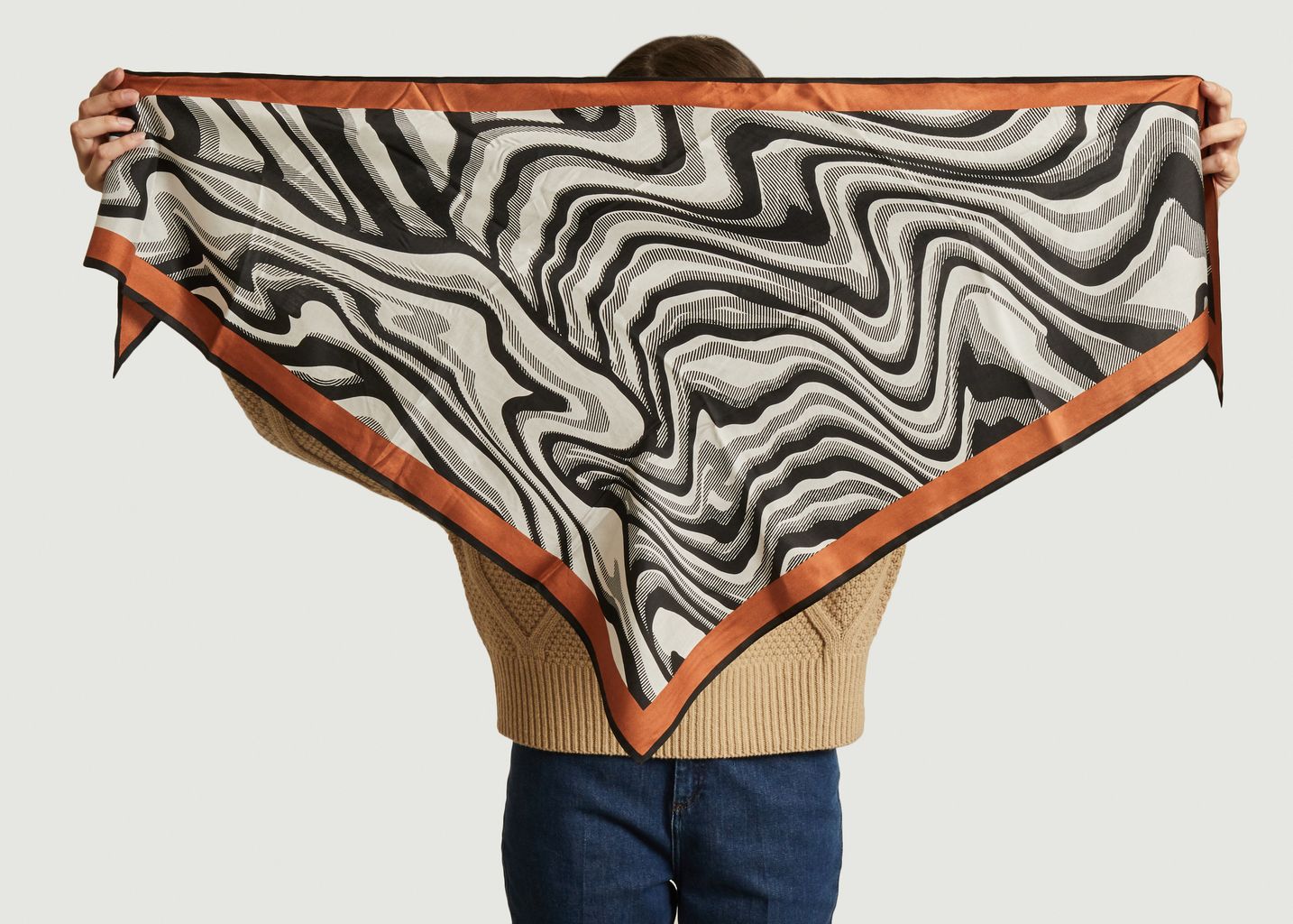 Duo de foulards en soie motif vagues Wave - Mapoésie