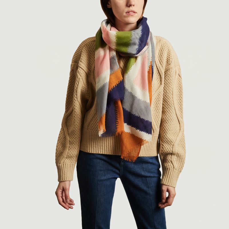 Prisma geometric pattern wool scarf Multicolor Mapoésie | L'Exception